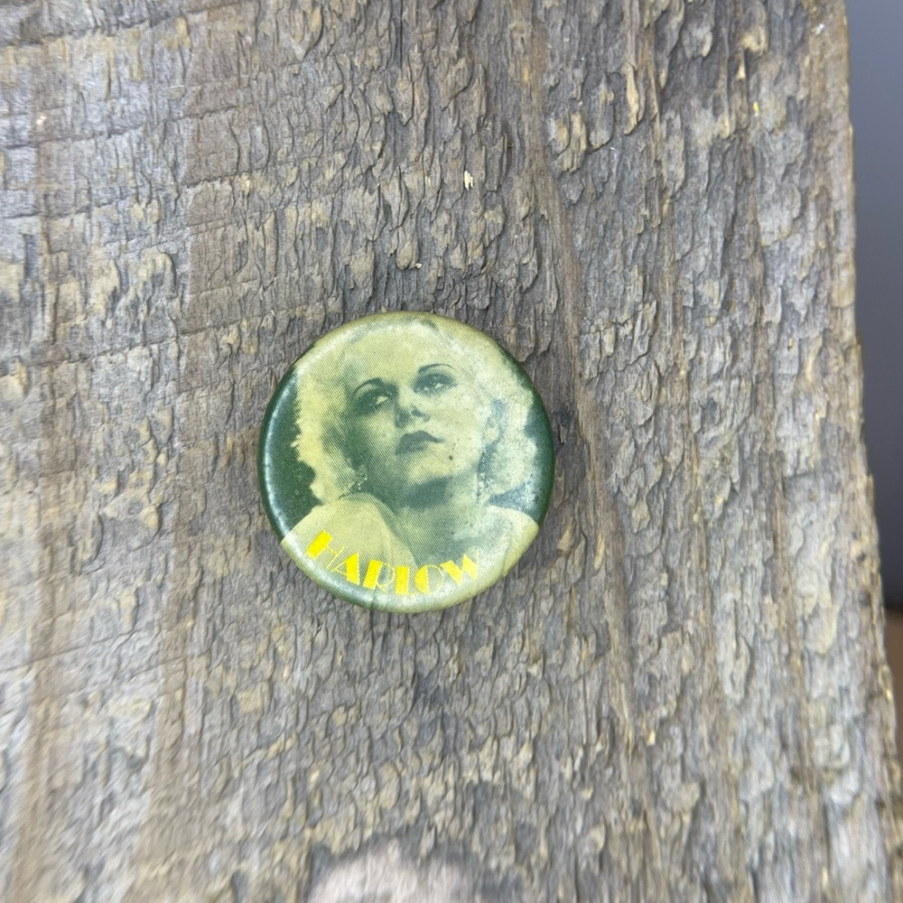 Jean Harlow Collectible Vintage Button Pin - Made in Canada